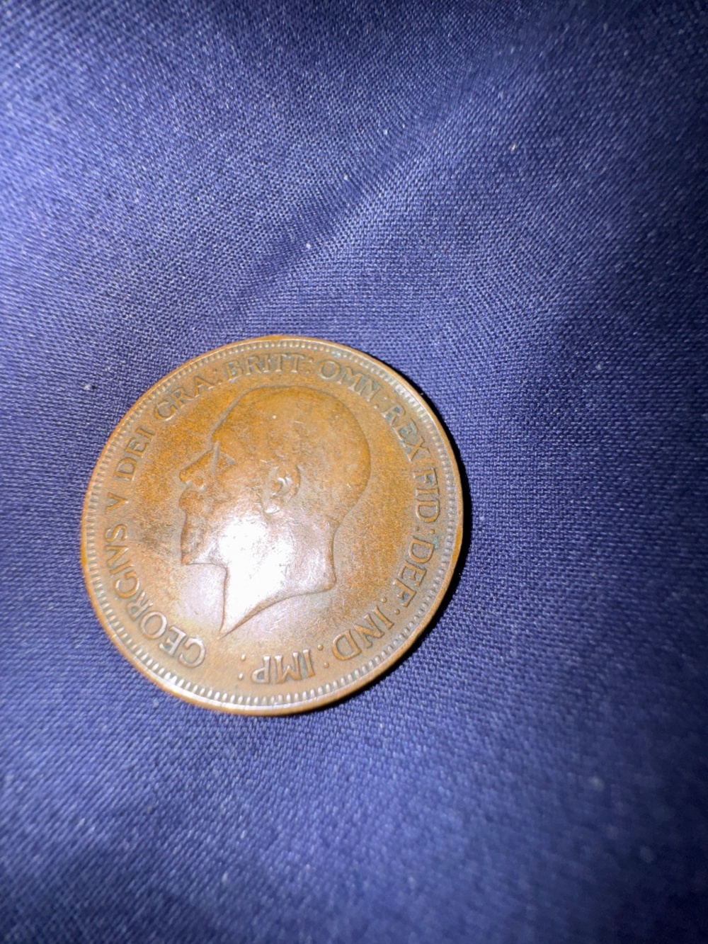 1932 foreign currency- one penny full copper